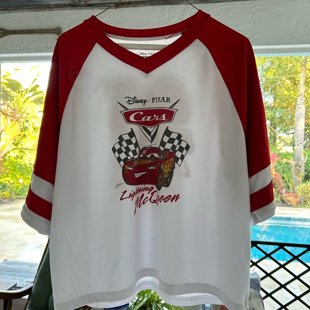 Women’s Lightning McQueen Cars Jersey  - Red & White